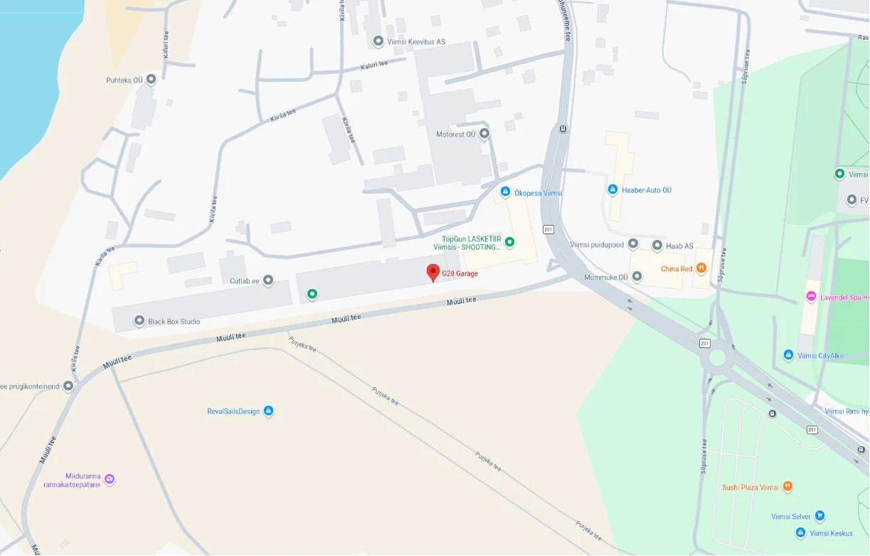 Kaart, mis näitab G28 Akulabori asukohta Haabneemes Rohuneeme tee 1 aadressil